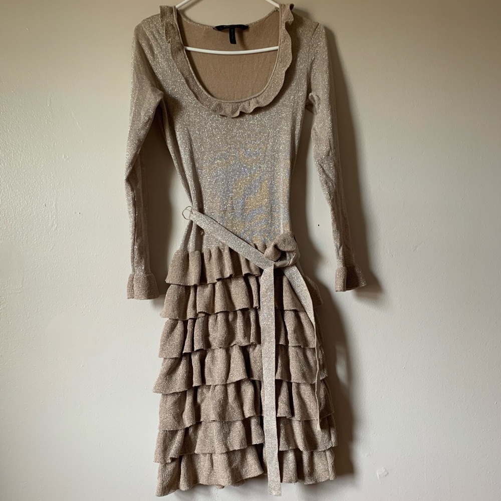 BCBGMaxazria Ruffle knitted Dress